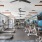 Large fitness center with cardio and weight lifting equipment.